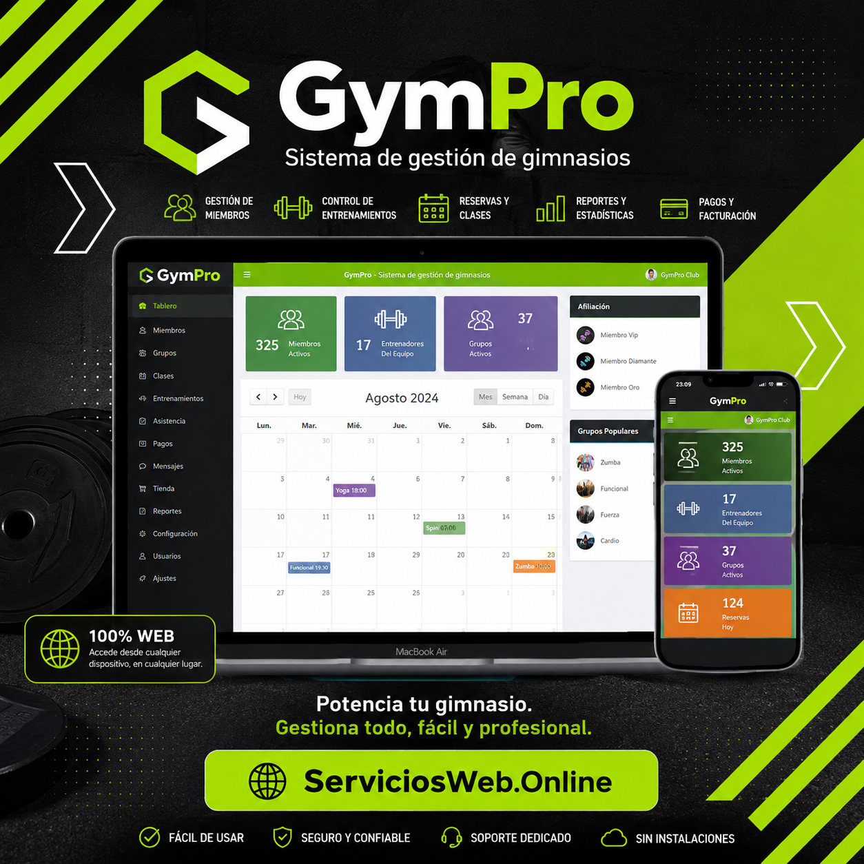 GymPro Sistema para Gimnasio