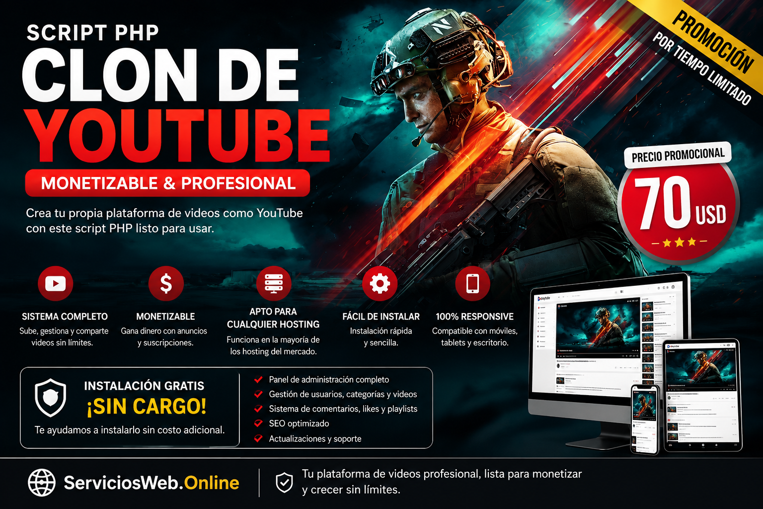 PlayVideo plataforma streaming de videos