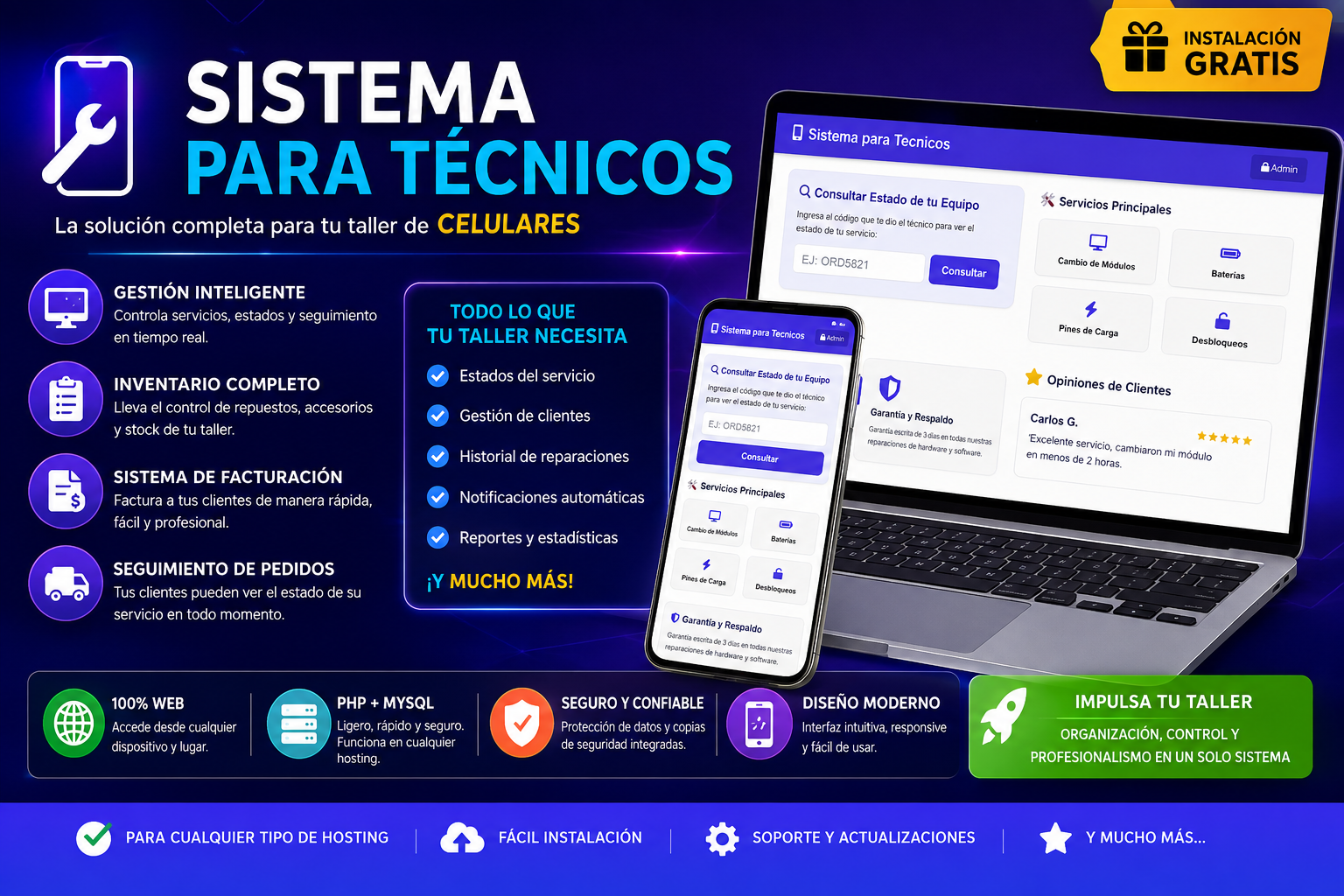 TechFix Sistema para Tecnicos de Celulares y PC